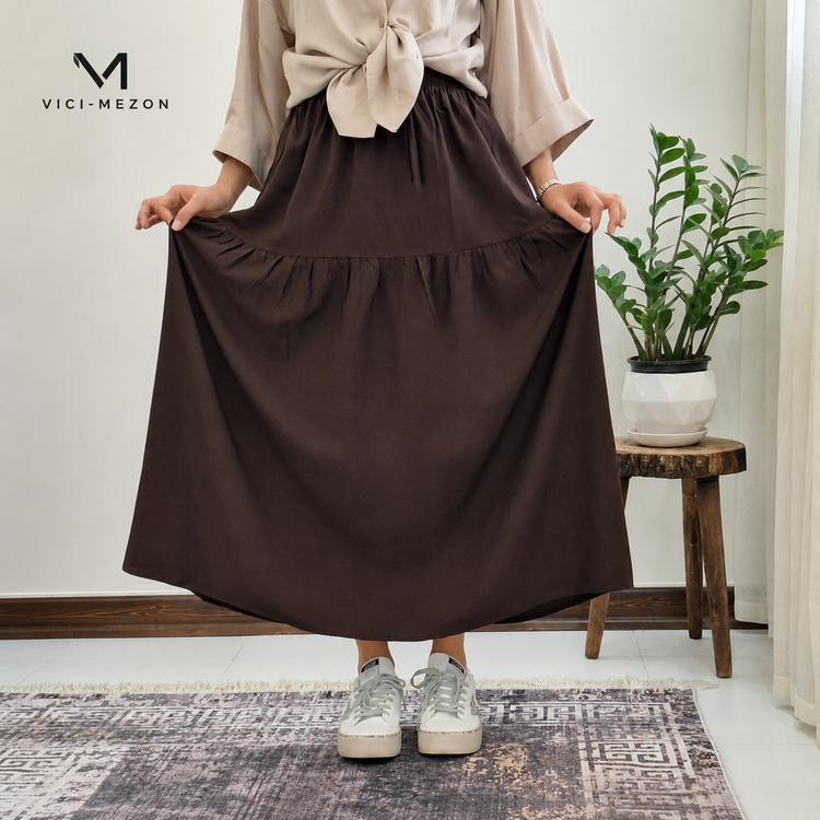 دامن زنانه مدل ساده جنس نخی